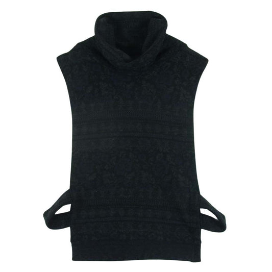 Y's Yohji Yamamoto ワイズ ヨウジヤマモト YV-T08-161 変形 タートルネック ハイネック ニット ベスト セーター ダークグレー系 グレー系 2【中古】