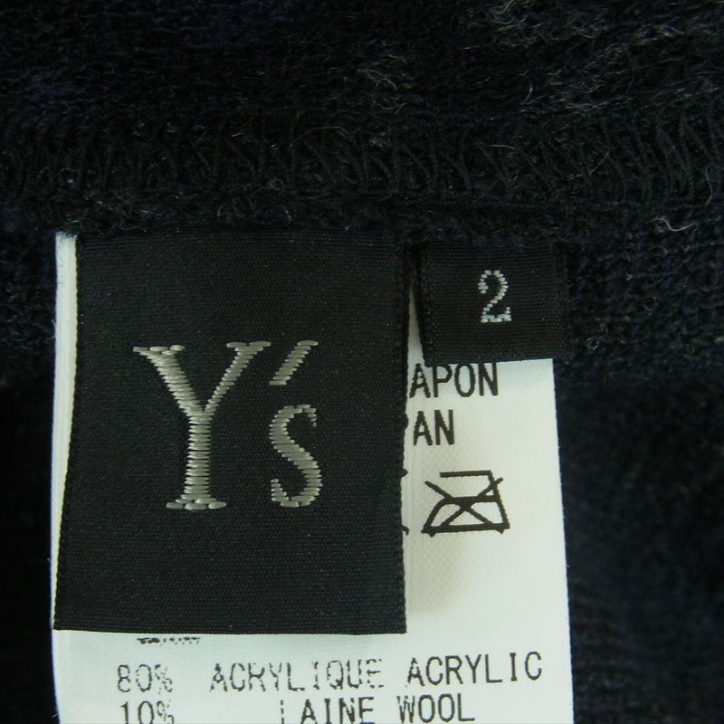 Y's Yohji Yamamoto ワイズ ヨウジヤマモト YV-T08-161 変形 タートルネック ハイネック ニット ベスト セーター ダークグレー系 グレー系 2【中古】