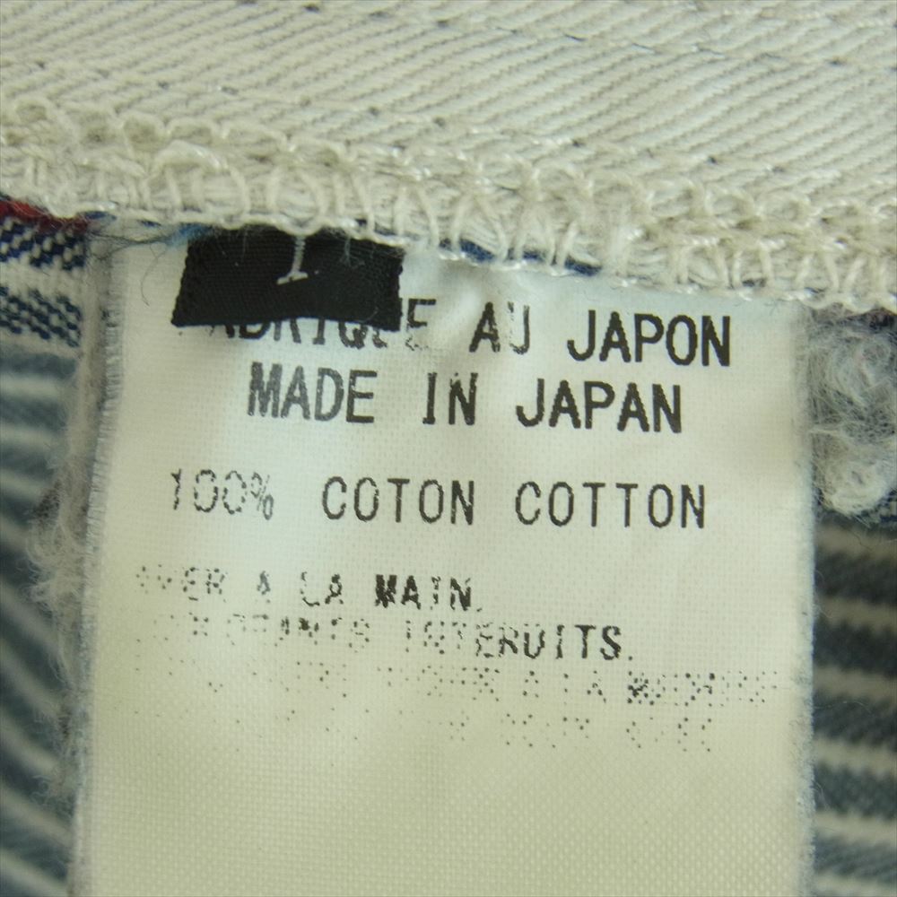 Y's Yohji Yamamoto ワイズ ヨウジヤマモト ストライプ ヒッコリー ペインター パンツ インディゴブルー系 ホワイト系 1【中古】