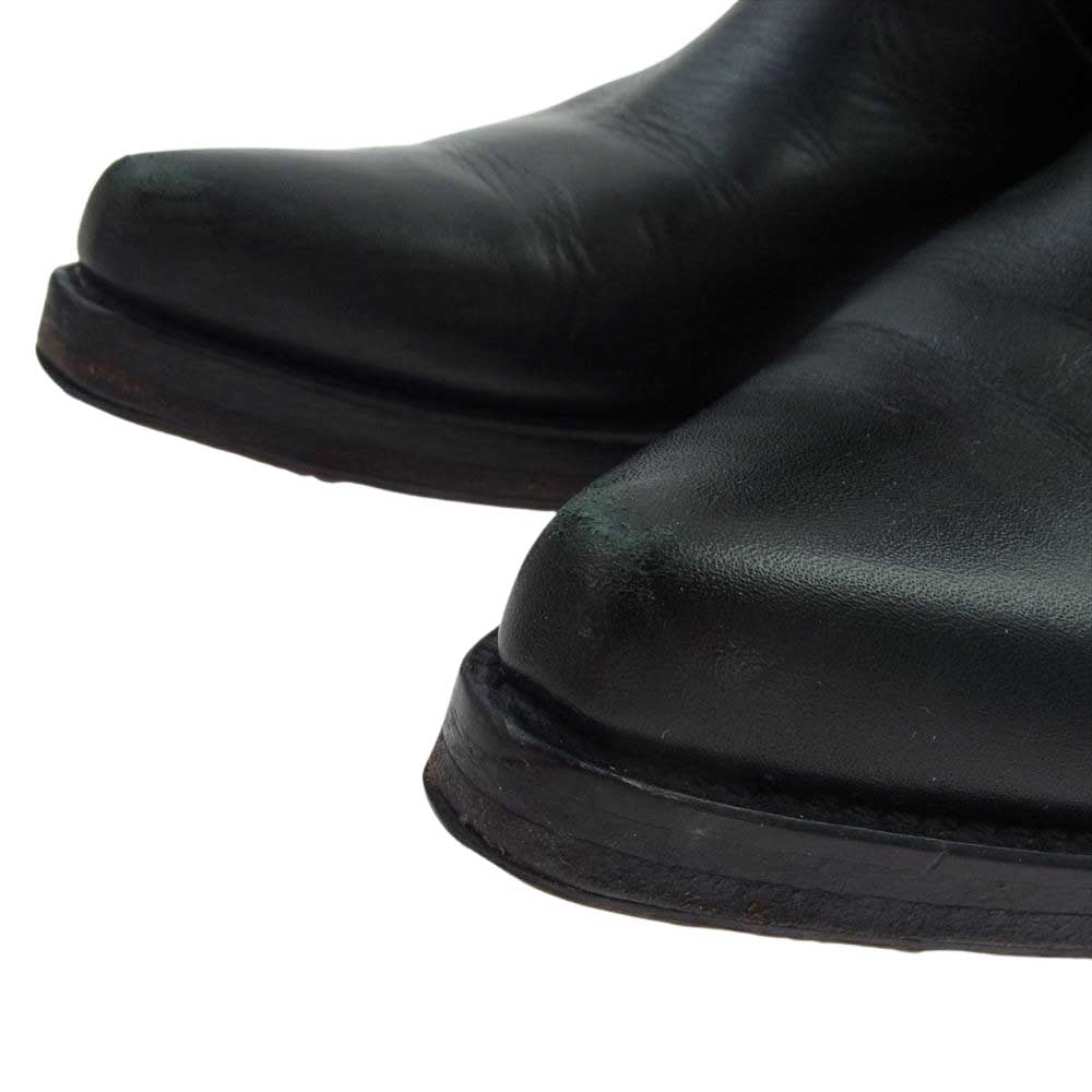 Yohji Yamamoto ヨウジヤマモト FU-E04-723-172 ポインテッドトゥ サイドジップ レザー ブーツ シューズ ブラック系【中古】