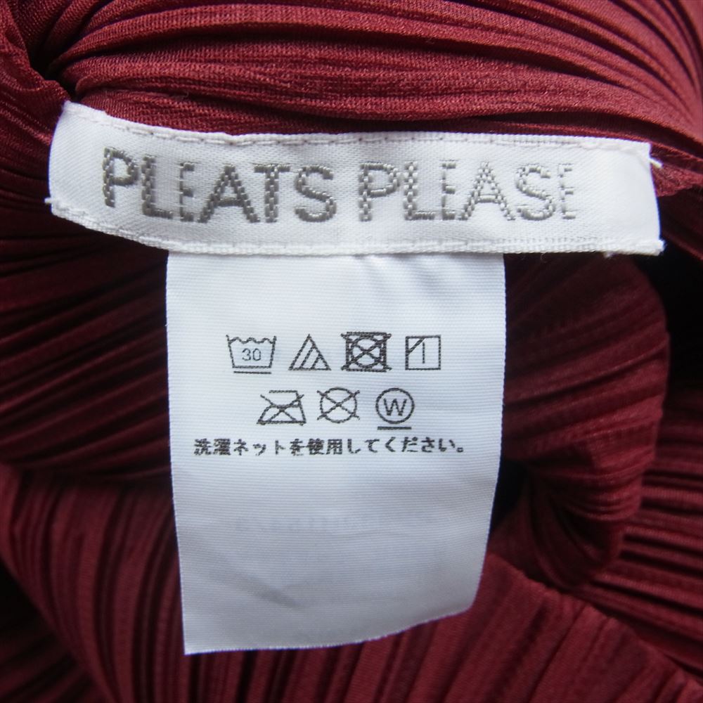 PLEATS PLEASE プリーツプリーズ イッセイミヤケ 23AW PP33JH154 NOVEMBER ノベンバー プリーツ加工 ロング ワンピース カーマイン エンジ系 3【美品】【中古】