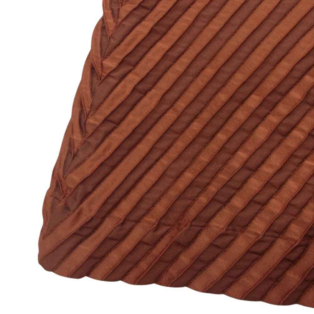 ISSEY MIYAKE イッセイミヤケ IM93FH030 プリーツ加工 CARVE カーブド プリーツ ノースリーブ ワンピース オレンジ系 2【中古】