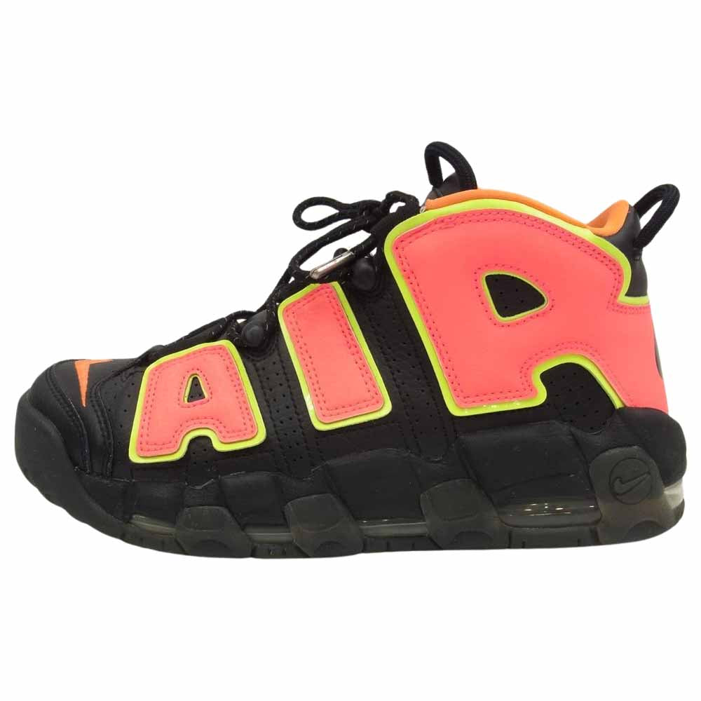 NIKE ナイキ 917593-002 WMNS AIR MORE UPTEMPO HOT PUNCH ウィメンズ エアモアアップテンポ ホットパンチ モアテン スニーカー ブラック系 26cm【中古】
