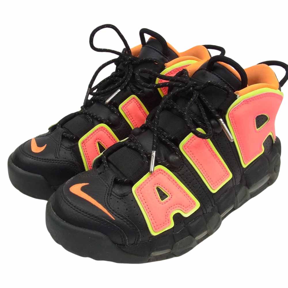 NIKE ナイキ 917593-002 WMNS AIR MORE UPTEMPO HOT PUNCH ウィメンズ エアモアアップテンポ ホットパンチ モアテン スニーカー ブラック系 26cm【中古】