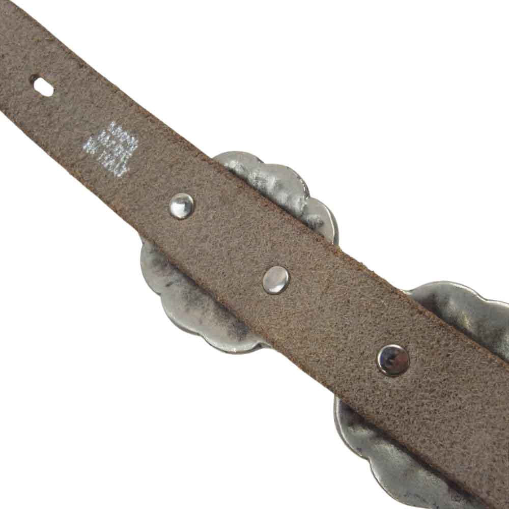 プントヴィータ コンチョ レザー ベルト  ブラウン系 75【中古】