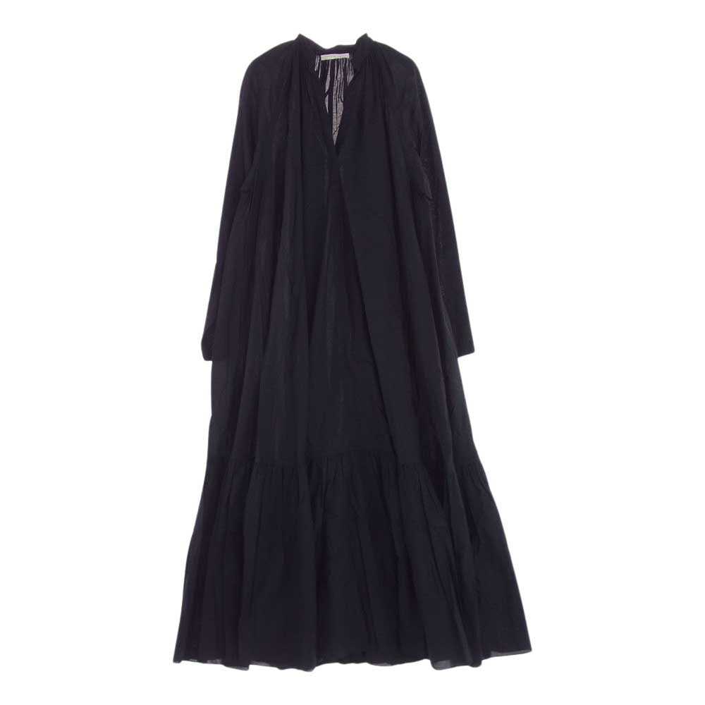 プラージュ 22-040-922-1080-1-0 Lawn ローン フレア ワンピース 長袖 ブラック系 36【極上美品】【中古】