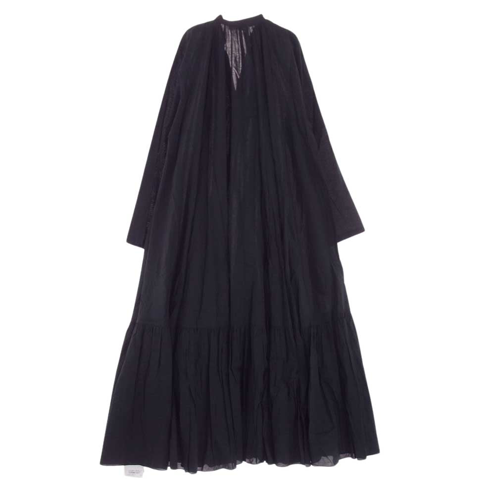 プラージュ 22-040-922-1080-1-0 Lawn ローン フレア ワンピース 長袖 ブラック系 36【極上美品】【中古】