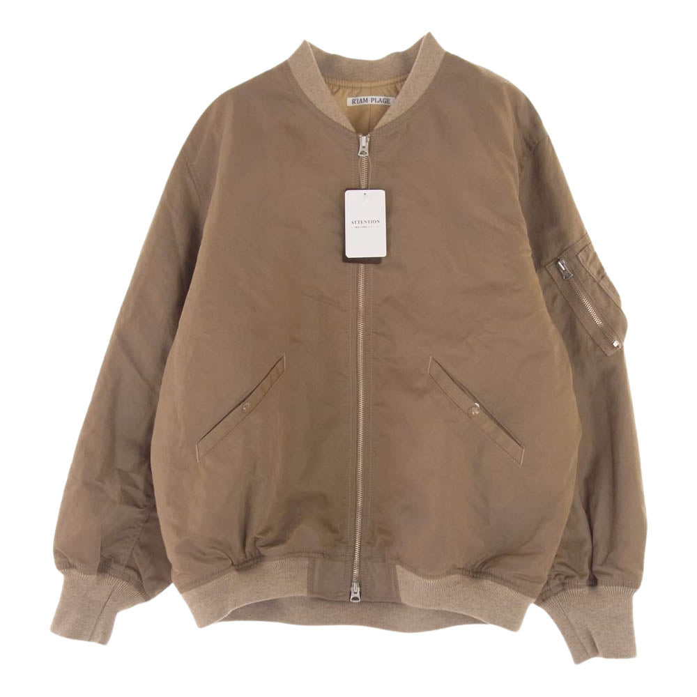 プラージュ 22-011-922-6010-1-0 R'IAM MA-1 ジップアップ ジャケット ベージュ系 36【極上美品】【中古】