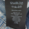 BALENCIAGA バレンシアガ 18SS 509117 USED 加工 ブランド ロゴ オーバーサイズ デニム ジャケット インディゴブルー系 44【中古】