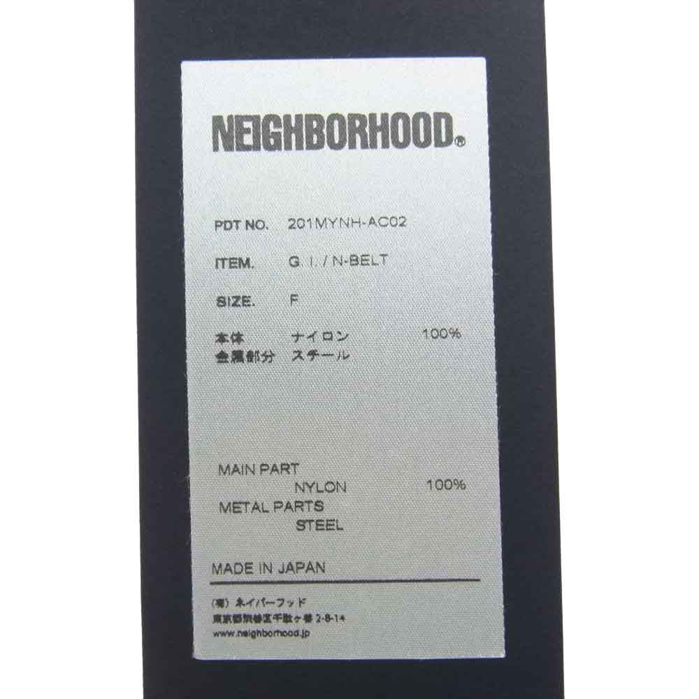 NEIGHBORHOOD ネイバーフッド 20SS 201MYNH-AC02 G.I./N-BELT ベルト ブラック系 F【中古】