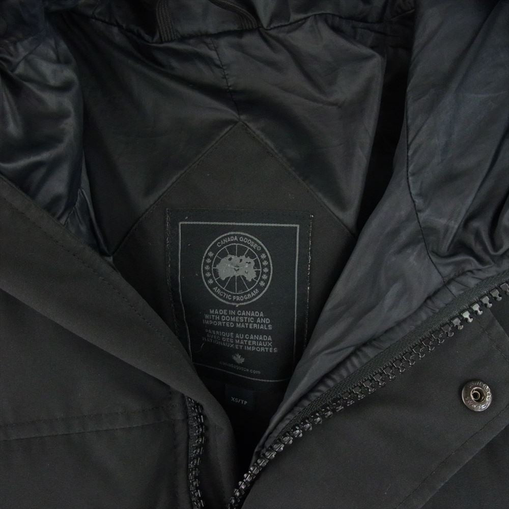 CANADA GOOSE カナダグース 3804MB 国内正規品 サザビーリーグ BLACK LABEL ブラックレーベル MACMILLAN PARKA マクミラン パーカ ダウン ジャケット ブラック系 XS【中古】
