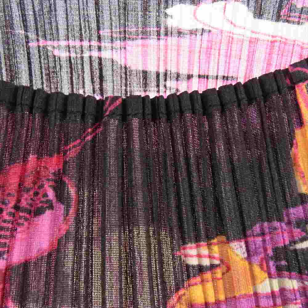 PLEATS PLEASE プリーツプリーズ イッセイミヤケ PP71-JK901 パフューム グラフィック 総柄 プリーツ加工 ボトルネック カットソー マルチカラー系 3【美品】【中古】