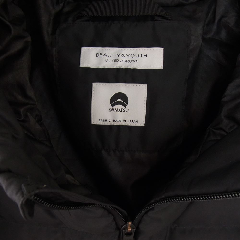 UNITED ARROWS ユナイテッドアローズ 1225-115-8587 BEAUTY&YOUTH ビューティーアンドユース KOMATSU 小松マテーレ パッカブル ダウン パーカー ジャケット ブラック系 XL【中古】
