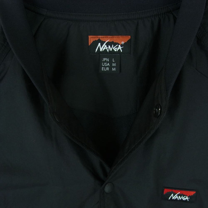 NANGA ナンガ 23AW NW2331-1E510 RIB COLLAR COACH JACKET リブカラー ロゴ コーチ ジャケット ブラック系 L【中古】