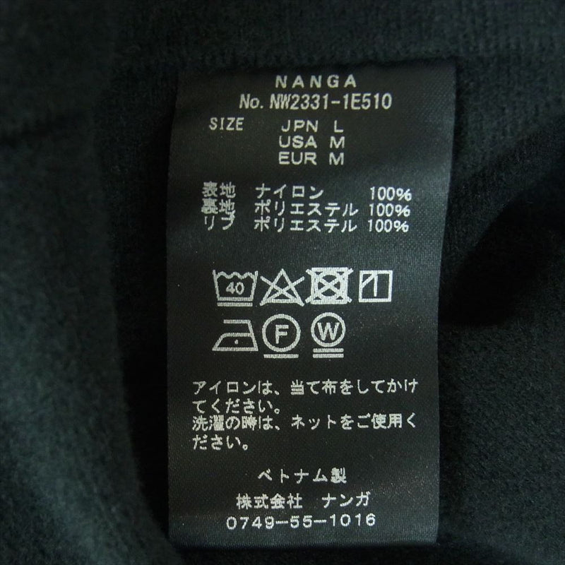 NANGA ナンガ 23AW NW2331-1E510 RIB COLLAR COACH JACKET リブカラー ロゴ コーチ ジャケット ブラック系 L【中古】