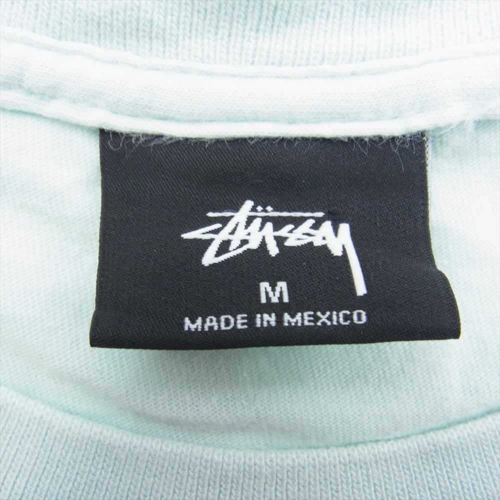 STUSSY ステューシー ロゴ プリント Tシャツ 半袖 ライトブルー系 M【中古】