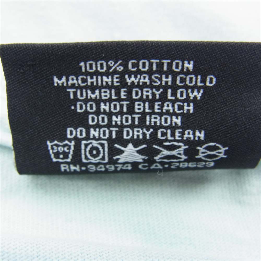 STUSSY ステューシー ロゴ プリント Tシャツ 半袖 ライトブルー系 M【中古】