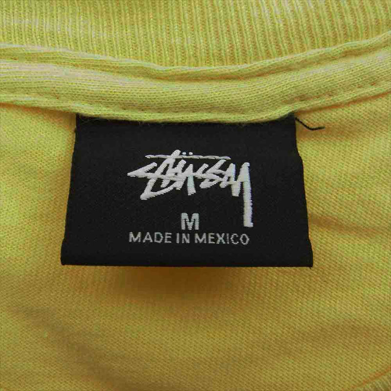 STUSSY ステューシー フラワー プリント Tシャツ イエロー イエロー系 M【中古】