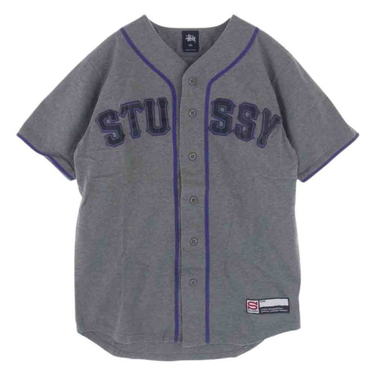 STUSSY ステューシー コットン ベースボール シャツ グレー系 S【中古】