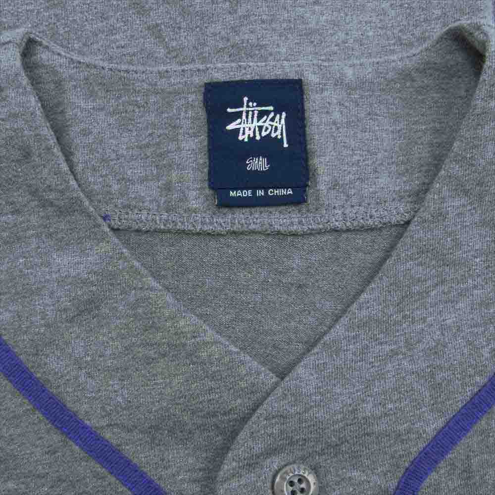STUSSY ステューシー コットン ベースボール シャツ グレー系 S【中古】
