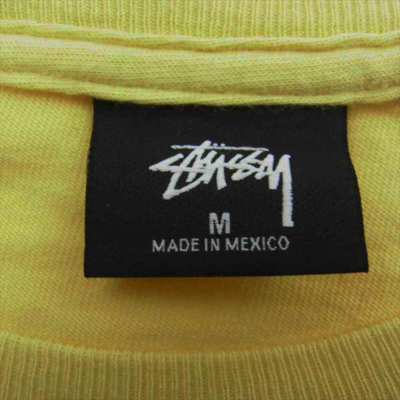 STUSSY ステューシー 8ボール プリント Tシャツ 半袖 イエロー系 M【中古】