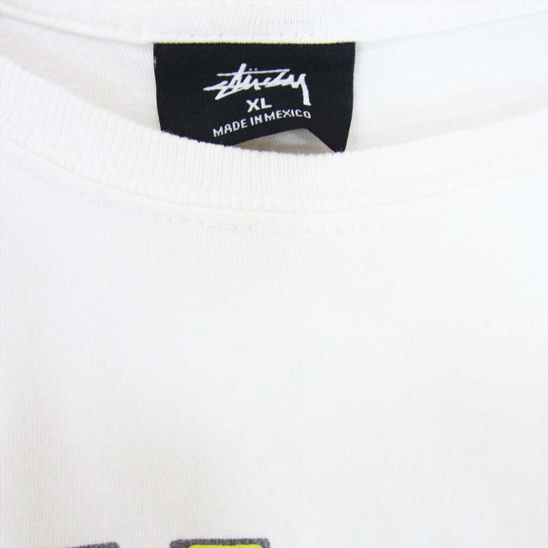 STUSSY ステューシー BEACH ビーチ プリント Tシャツ　 ホワイト系 XL【中古】