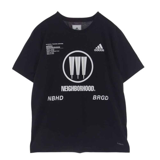 NEIGHBORHOOD ネイバーフッド × adidas アディダス プリント Tシャツ  ブラック系 XO【中古】