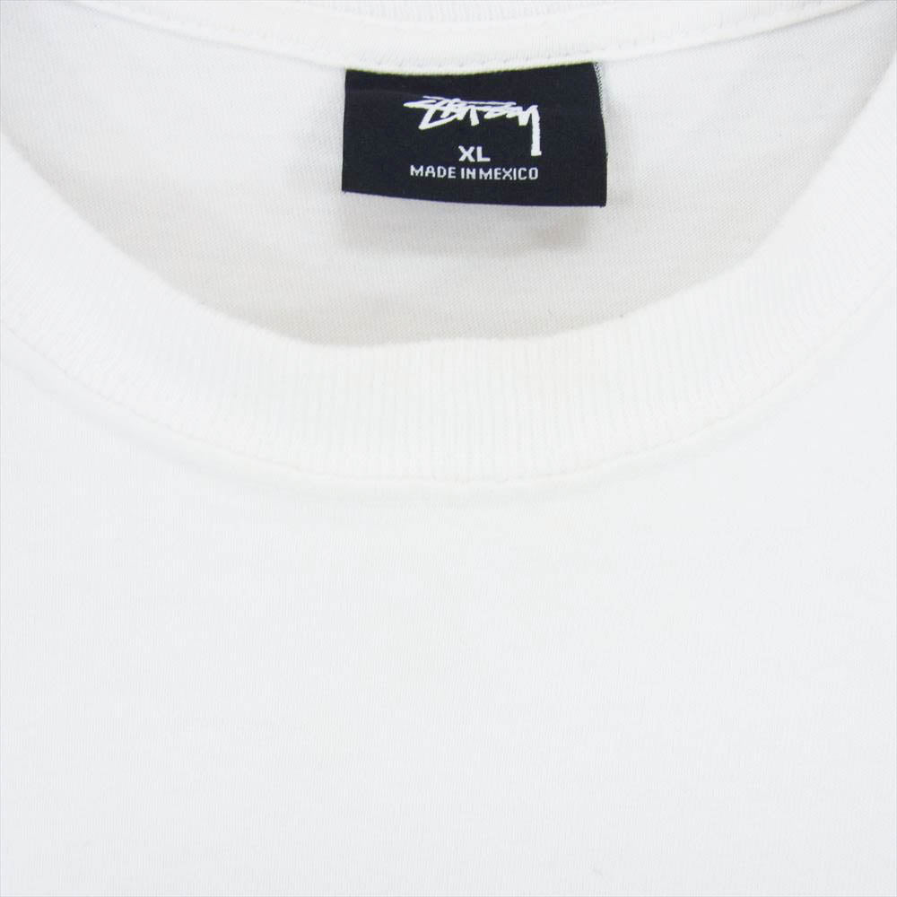 STUSSY ステューシー スカル プリント Ｔシャツ 半袖 ホワイト系 XL【中古】