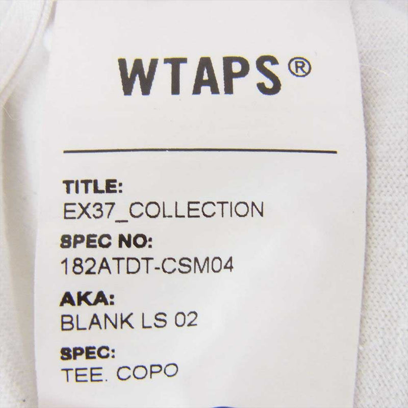 WTAPS ダブルタップス 182ATDT-CSM04 BLANK LS 02/TEE.COPO ブランク ロング スリーブ Tシャツ ロンT ホワイト ホワイト系 X 04【中古】