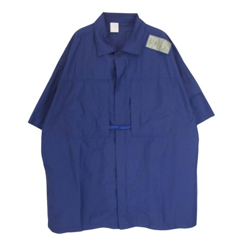 N.HOOLYWOOD エヌハリウッド 9231-SH51-002 HALF SLEEVE BIG SHIRT ハーフ スリーブ ナイロン ビッグ シャツ  パープル系 42【中古】