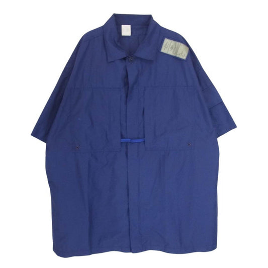 N.HOOLYWOOD エヌハリウッド 9231-SH51-002 HALF SLEEVE BIG SHIRT ハーフ スリーブ ナイロン ビッグ シャツ  パープル系 42【中古】