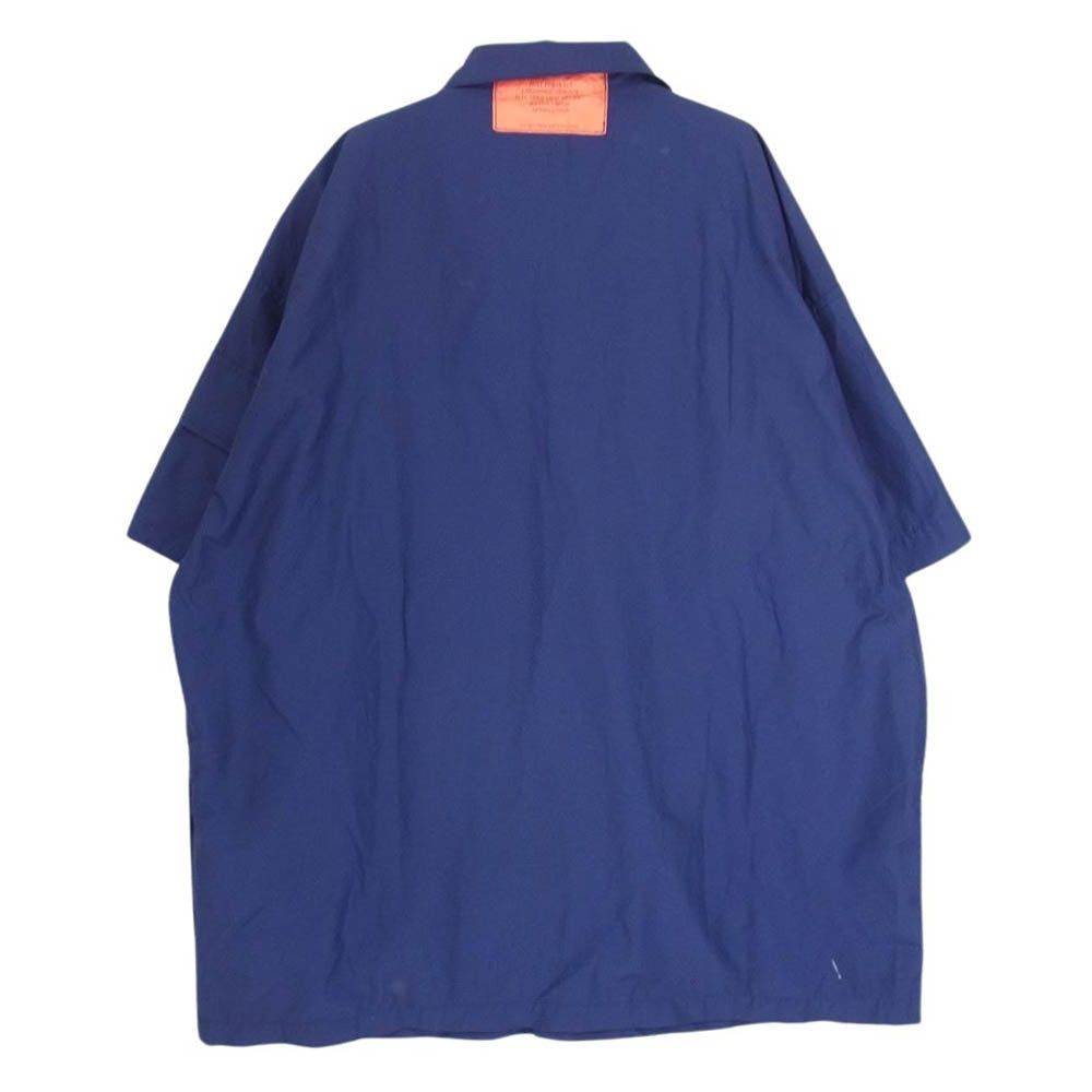 N.HOOLYWOOD エヌハリウッド 9231-SH51-002 HALF SLEEVE BIG SHIRT ハーフ スリーブ ナイロン ビッグ シャツ  パープル系 42【中古】