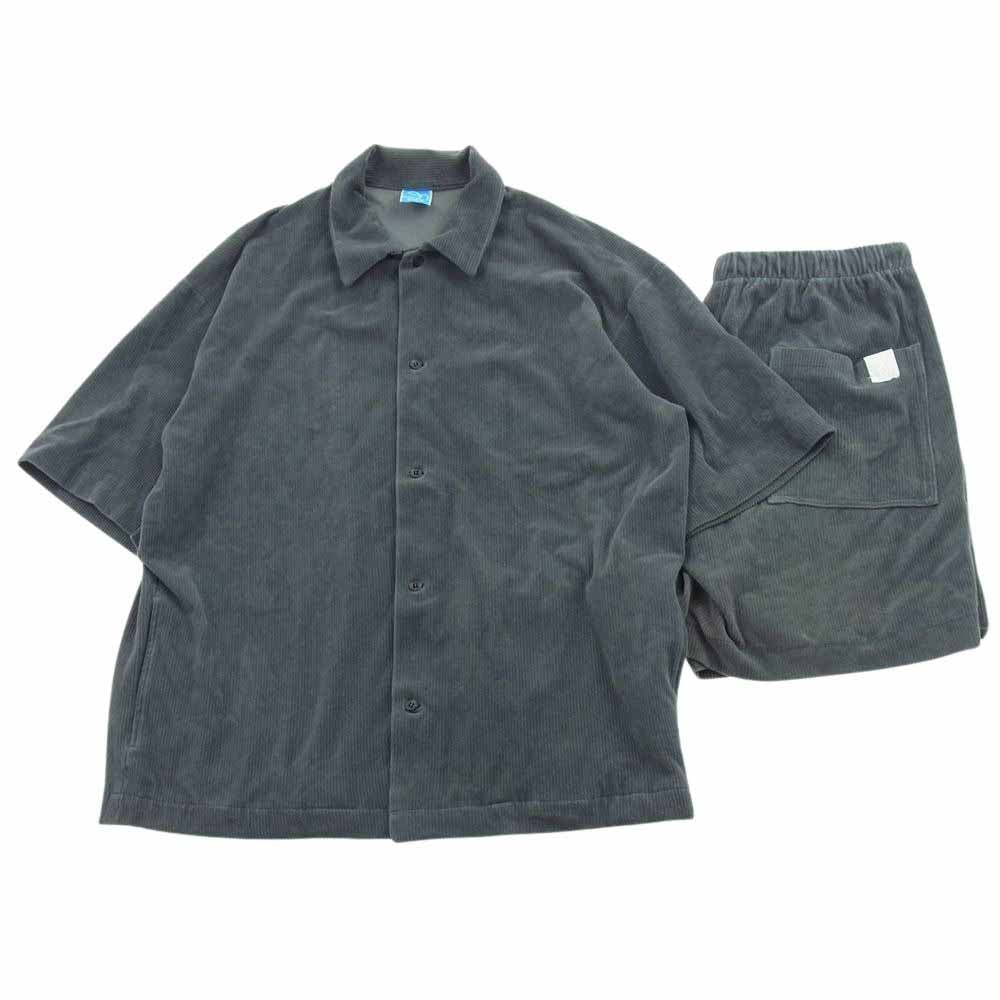 N.HOOLYWOOD エヌハリウッド 1223-SH01-002 Ocean Pacific オーシャンパシフィック コーデュロイ ドロップショルダー シャツ パンツ セットアップ 半袖 モスグリーン系 42【中古】