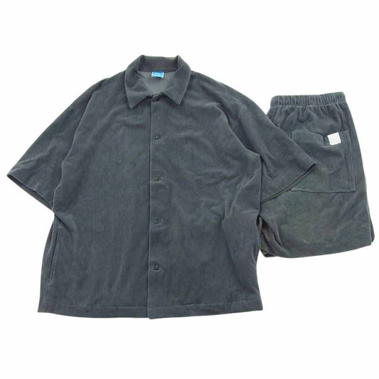 N.HOOLYWOOD エヌハリウッド 1223-SH01-002 Ocean Pacific オーシャンパシフィック コーデュロイ ドロップショルダー シャツ パンツ セットアップ 半袖 モスグリーン系 42【中古】