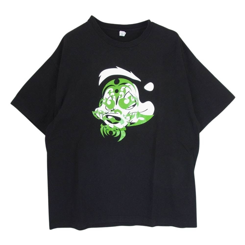 TENDERLOIN テンダーロイン 21SS TEE PLP ポルネオスカル プリント Tシャツ 半袖 ブラック系 XL【中古】