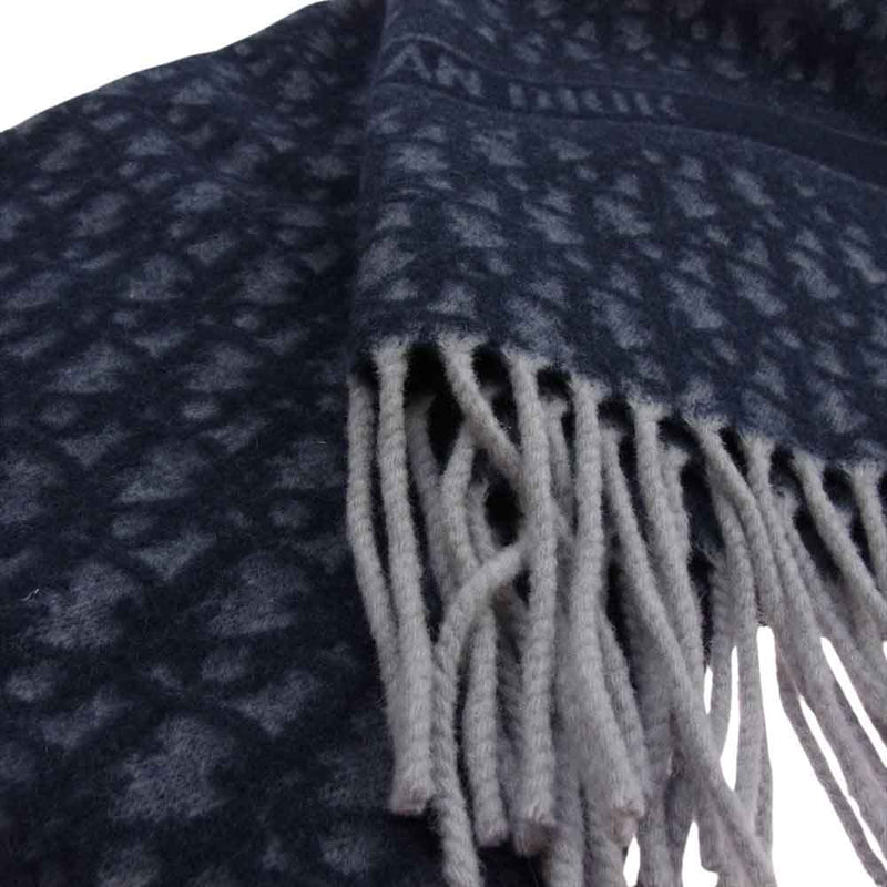 Dior ディオール  41DOB200I050 Oblique Scarf Cashmere and Wool スカーフ ディオール オブリーク カシミヤ & ウール  ネイビー系【中古】
