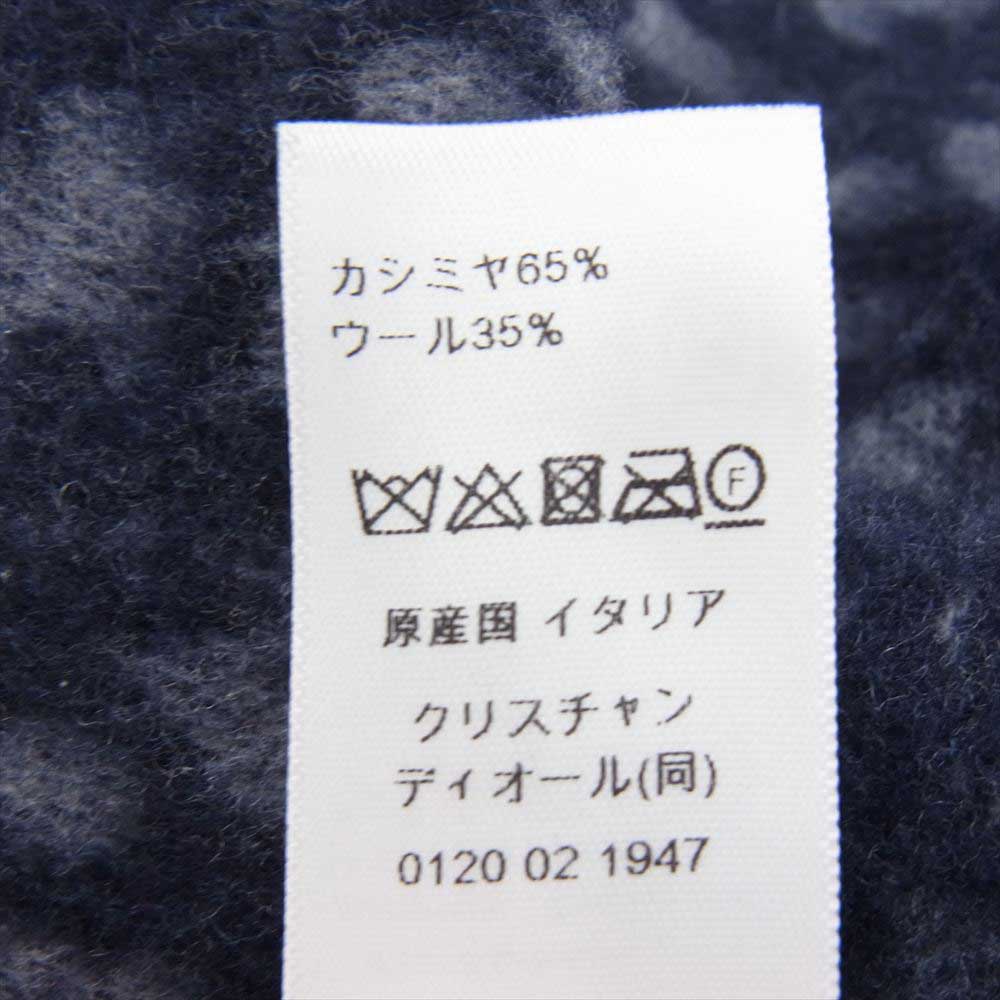 Dior ディオール  41DOB200I050 Oblique Scarf Cashmere and Wool スカーフ ディオール オブリーク カシミヤ & ウール  ネイビー系【中古】