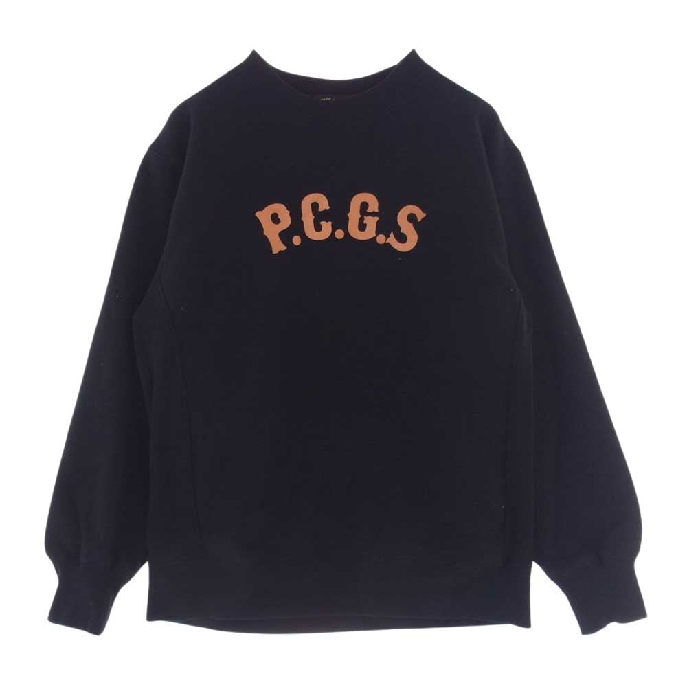 ポークチョップ PORK BACK SWEAT バックプリント クルー スウェット ブラック系 M【中古】