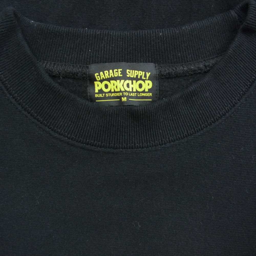 ポークチョップ PORK BACK SWEAT バックプリント クルー スウェット ブラック系 M【中古】
