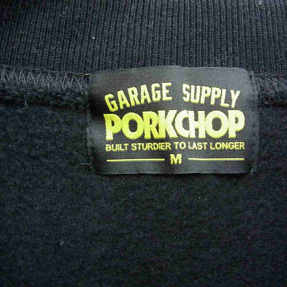 ポークチョップ PORK BACK SWEAT バックプリント クルー スウェット ブラック系 M【中古】