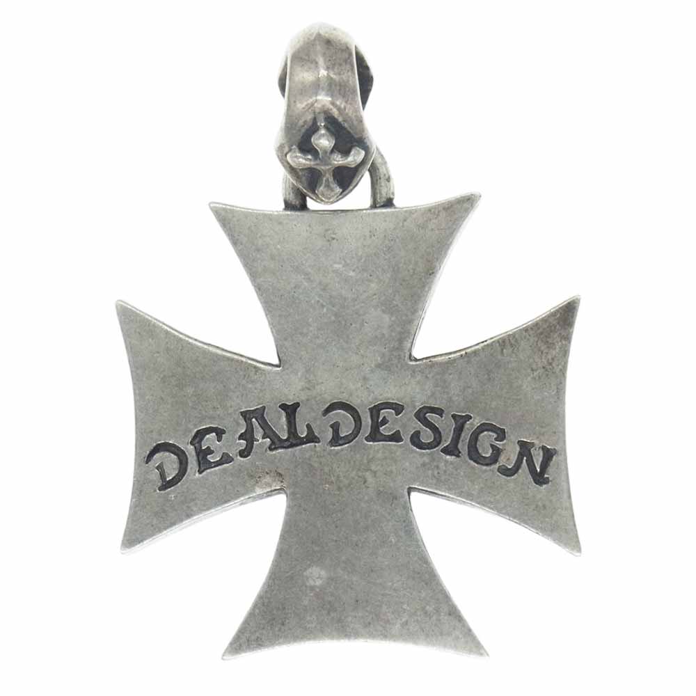 DEAL DESIGN ディールデザイン アイアン スカル クロス エクストラ ラージ ペンダント トップ　 シルバー系【中古】