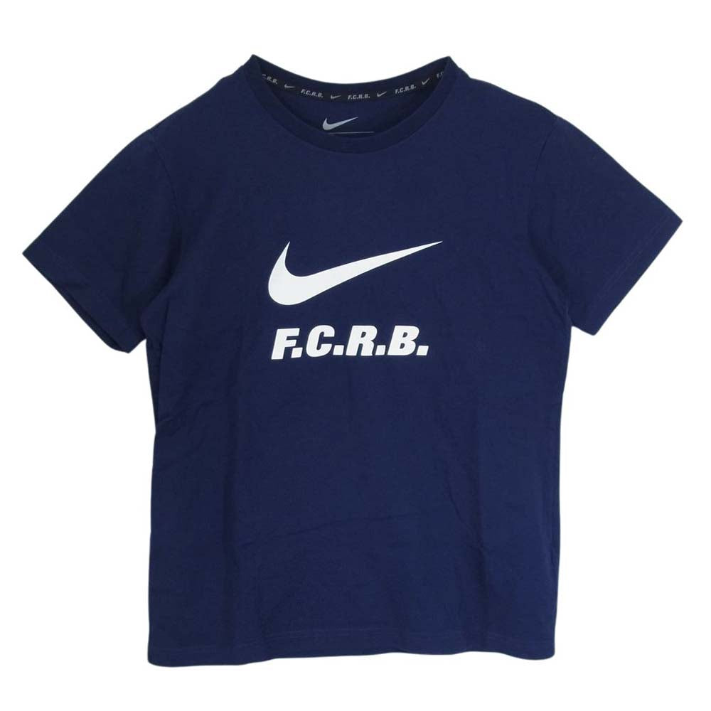 F.C.R.B. エフシーアールビー 684612-440 × NIKE ナイキ F.C. REAL BRISTOL QS TEE 半袖 ロゴ Tシャツ  ネイビー系 M【中古】