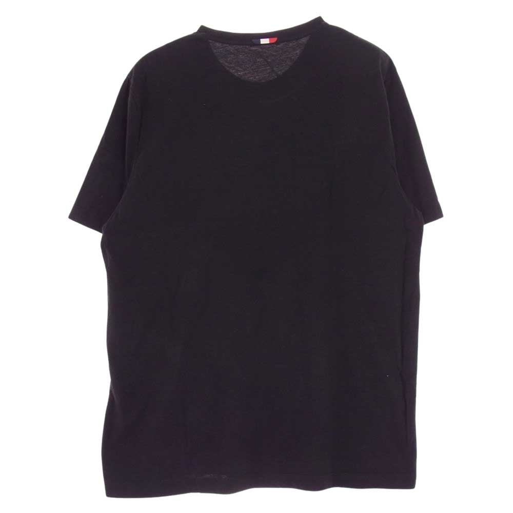 MONCLER モンクレール F20918C7A710 国内正規品 MAGLIA T-SHIRT スプリットロゴ 半袖 クルーネック Tシャツ ブラック系 M【中古】