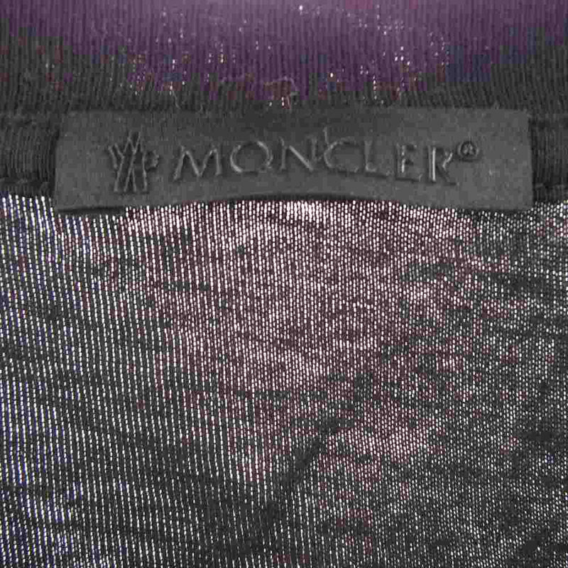 MONCLER モンクレール F20918C7A710 国内正規品 MAGLIA T-SHIRT スプリットロゴ 半袖 クルーネック Tシャツ ブラック系 M【中古】