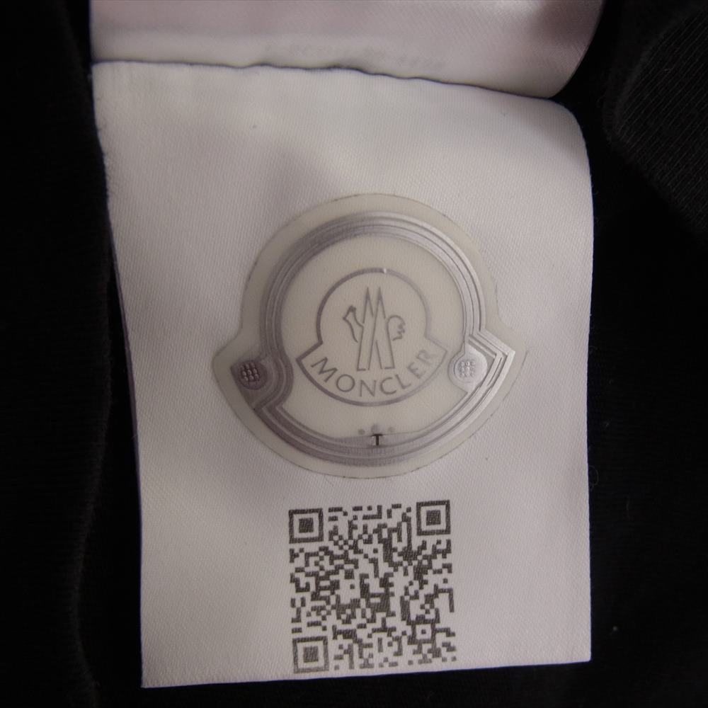 MONCLER モンクレール F20918C7A710 国内正規品 MAGLIA T-SHIRT スプリットロゴ 半袖 クルーネック Tシャツ ブラック系 M【中古】