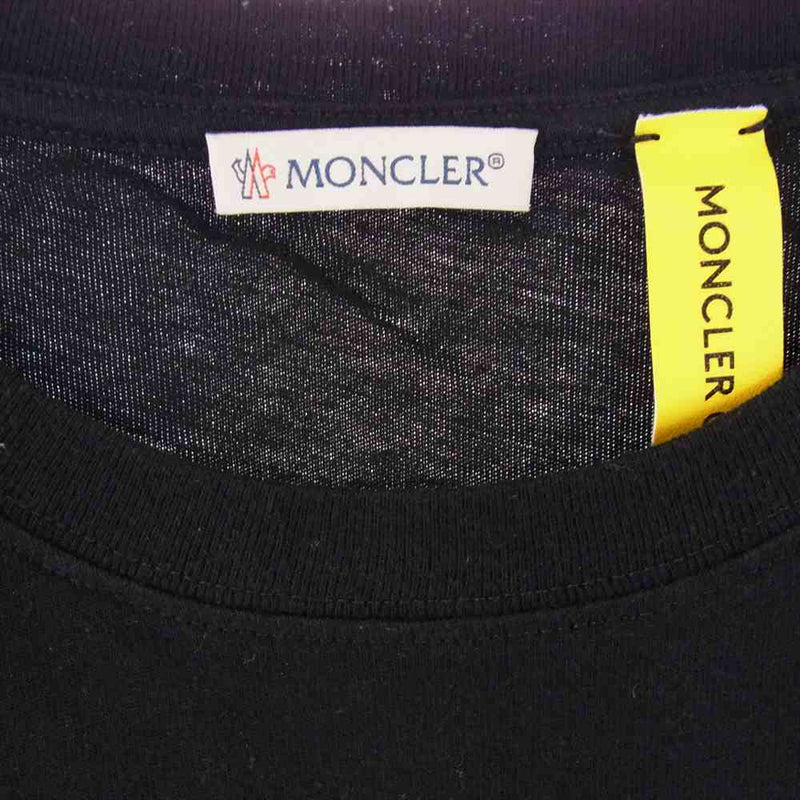 MONCLER モンクレール E109U8000550 Fragment フラグメント Genius 2 ジーニアス MAGLIA T-SHIRT ロゴ Tシャツ ブラック系 S【中古】