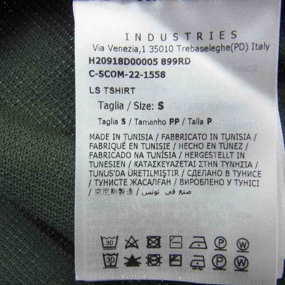 MONCLER モンクレール H20918D00005 国内正規品 LS TSHIRT ワッペン サーマル ワッフル 長袖 クルーネック Tシャツ チャコール系 S【中古】