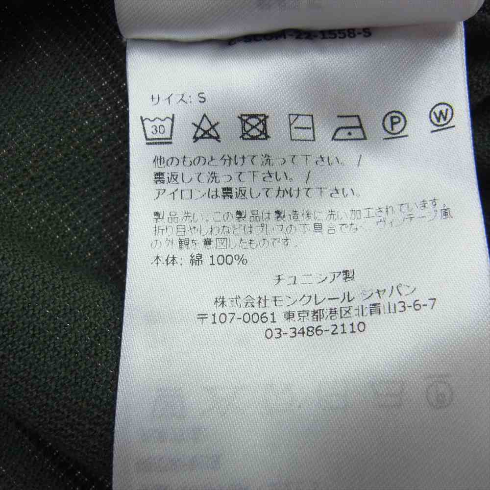 MONCLER モンクレール H20918D00005 国内正規品 LS TSHIRT ワッペン サーマル ワッフル 長袖 クルーネック Tシャツ チャコール系 S【中古】