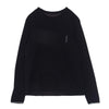 MONCLER モンクレール G10918D71510 国内正規品  MAGLIA GIROCOLLO 袖ライン 縦ロゴ 長袖 クルーネック Tシャツ ブラック系 M【中古】