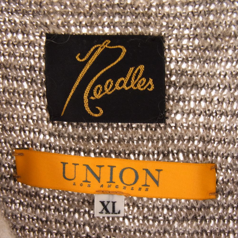Needles ニードルス 20AW HM380 UNION ユニオン Mohair Cardigan アーガイル モヘア カーディガン  ブラウン系 グレー系 オフホワイト系 XL【中古】